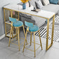 Set tavolo da bar in finto marmo stile glam 1/2/3 pezzi Set bancone da tavolo fisso