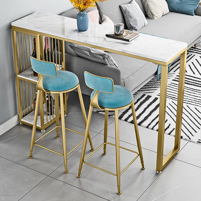 Set tavolo da bar in finto marmo stile glam 1/2/3 pezzi Set bancone da tavolo fisso