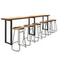 Ensemble de Table de Bar moderne, 1/7 pièces, Table de comptoir rectangulaire en bois de pin pour dépanneur