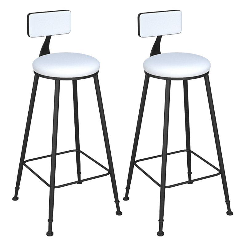 Glam Style 1/2/3 Pieces Bar Table Set Rectangle Stone Bar Table with Metal High Stools Black 30"H Stools (Set of 2) Clearhalo 'Bar Furniture' 'furn' 'furn_home_bar_bar_sets' 'Furniture' 'Home Bars & Bar Sets' 'home_bar_bar_sets' 'Kitchen & Dining Furniture' 5848186