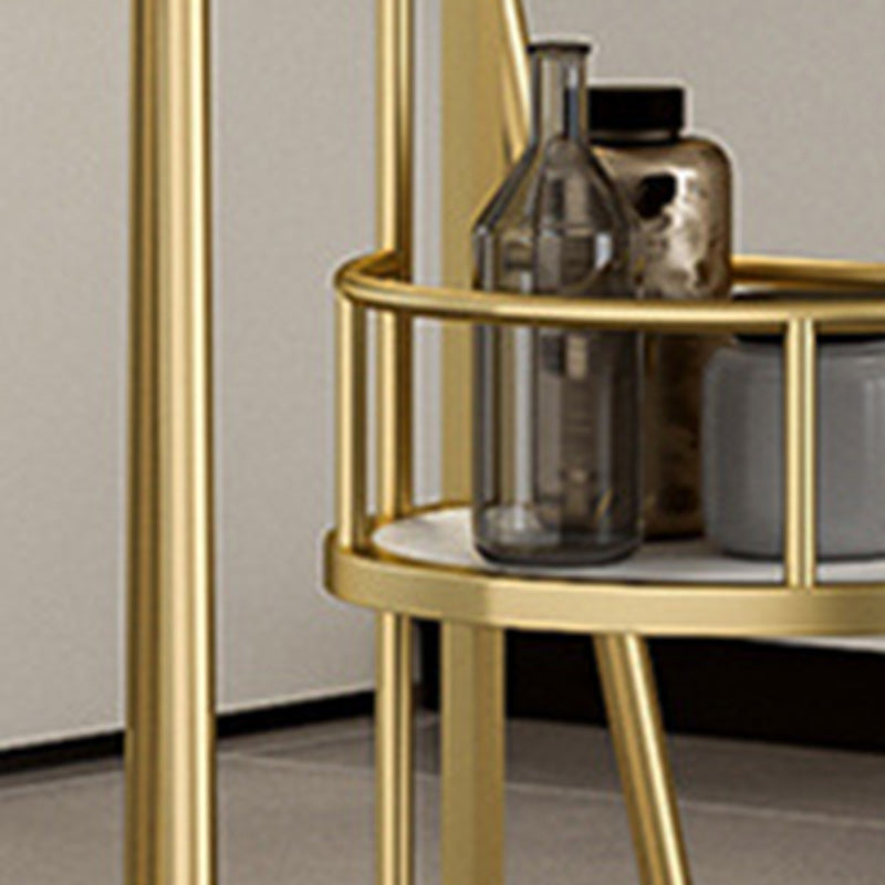 Glam Style 1/2/3 Pieces Bar Table Set Rectangle Stone Bar Table with Metal High Stools Clearhalo 'Bar Furniture' 'furn' 'furn_home_bar_bar_sets' 'Furniture' 'Home Bars & Bar Sets' 'home_bar_bar_sets' 'Kitchen & Dining Furniture' 5848195