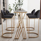 Luxurious Rectangular Pub Table Set 1/2/5 Pieces Artificial Marble Counter Table Set 5 Pieces: Table, 4 Stools Clearhalo 'Bar Furniture' 'furn' 'furn_home_bar_bar_sets' 'Furniture' 'Home Bars & Bar Sets' 'home_bar_bar_sets' 'Kitchen & Dining Furniture' 5848205