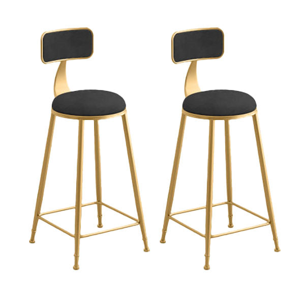 Glam Style 1/2/5 Pieces Faux Marble Bar Table Set Fixed Table Counter Set for Home Use Black 30"H Stools (Set of 2) Clearhalo 'Bar Furniture' 'furn' 'furn_home_bar_bar_sets' 'Furniture' 'Home Bars & Bar Sets' 'home_bar_bar_sets' 'Kitchen & Dining Furniture' 5848228