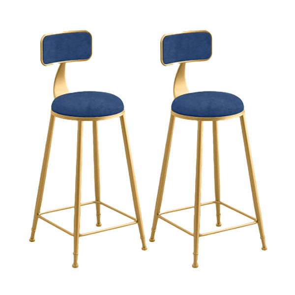 Glam Style 1/2/5 Pieces Faux Marble Bar Table Set Fixed Table Counter Set for Home Use Blue 30"H Stools (Set of 2) Clearhalo 'Bar Furniture' 'furn' 'furn_home_bar_bar_sets' 'Furniture' 'Home Bars & Bar Sets' 'home_bar_bar_sets' 'Kitchen & Dining Furniture' 5848230