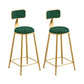 Glam Style 1/2/5 Pieces Faux Marble Bar Table Set Fixed Table Counter Set for Home Use Green 30"H Stools (Set of 2) Clearhalo 'Bar Furniture' 'furn' 'furn_home_bar_bar_sets' 'Furniture' 'Home Bars & Bar Sets' 'home_bar_bar_sets' 'Kitchen & Dining Furniture' 5848234