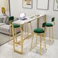 Glam Style 1/2/5 Pieces Faux Marble Bar Table Set Fixed Table Counter Set for Home Use Clearhalo 'Bar Furniture' 'furn' 'furn_home_bar_bar_sets' 'Furniture' 'Home Bars & Bar Sets' 'home_bar_bar_sets' 'Kitchen & Dining Furniture' 5848245