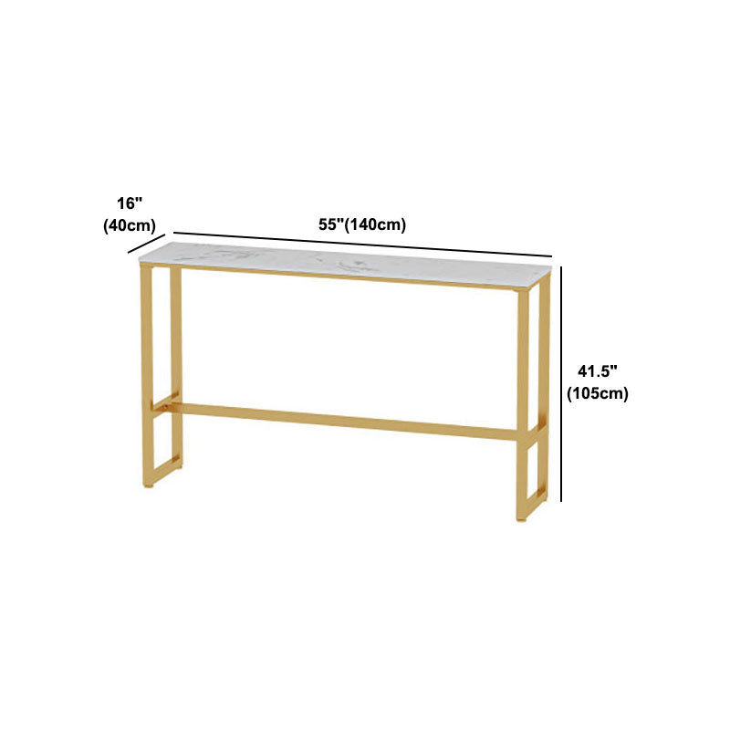 Glam Style 1/2/5 Pieces Faux Marble Bar Table Set Fixed Table Counter Set for Home Use Clearhalo 'Bar Furniture' 'furn' 'furn_home_bar_bar_sets' 'Furniture' 'Home Bars & Bar Sets' 'home_bar_bar_sets' 'Kitchen & Dining Furniture' 5848252