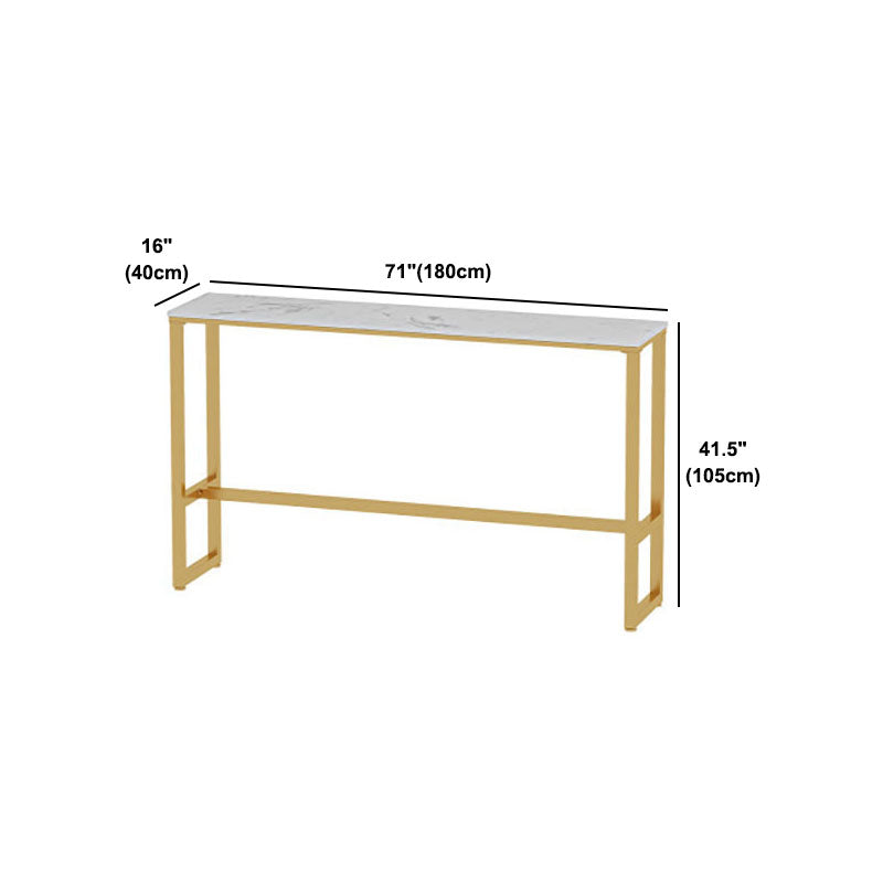 Glam Style 1/2/5 Pieces Faux Marble Bar Table Set Fixed Table Counter Set for Home Use Clearhalo 'Bar Furniture' 'furn' 'furn_home_bar_bar_sets' 'Furniture' 'Home Bars & Bar Sets' 'home_bar_bar_sets' 'Kitchen & Dining Furniture' 5848256