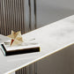 Glam Style 1/3 Pieces Bar Table Set Rectangle Stone Counter Table with Stools for Cafe Clearhalo 'Bar Furniture' 'furn' 'furn_home_bar_bar_sets' 'Furniture' 'Home Bars & Bar Sets' 'home_bar_bar_sets' 'Kitchen & Dining Furniture' 5848270