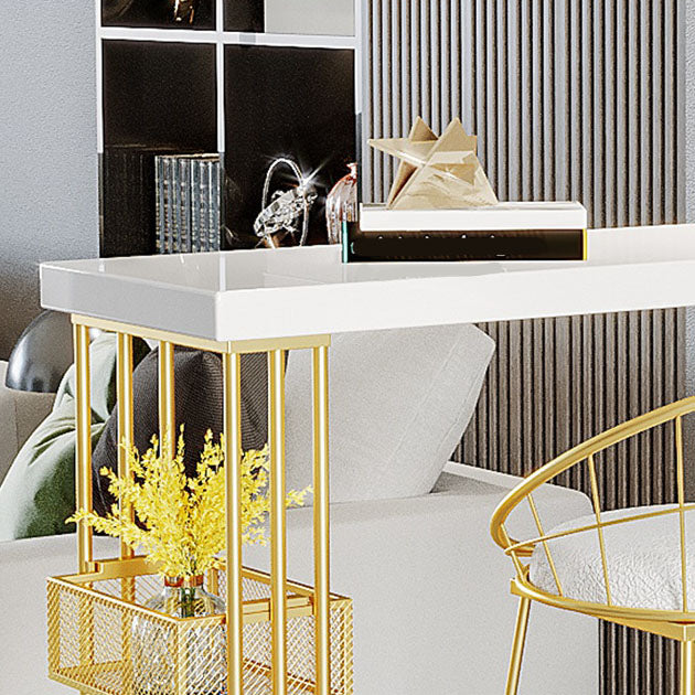 Glam Style 1/3 Pieces Bar Table Set Rectangle Stone Counter Table with Stools for Cafe Clearhalo 'Bar Furniture' 'furn' 'furn_home_bar_bar_sets' 'Furniture' 'Home Bars & Bar Sets' 'home_bar_bar_sets' 'Kitchen & Dining Furniture' 5848271