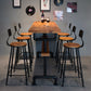 Set tavolo da bar stile industriale 1/2/7 pezzi Tavolo da bar rettangolare con sgabelli alti in legno