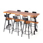 Set tavolo da bar stile industriale 1/2/7 pezzi Tavolo da bar rettangolare con sgabelli alti in legno