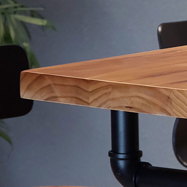 Set tavolo da bar stile industriale 1/2/7 pezzi Tavolo da bar rettangolare con sgabelli alti in legno