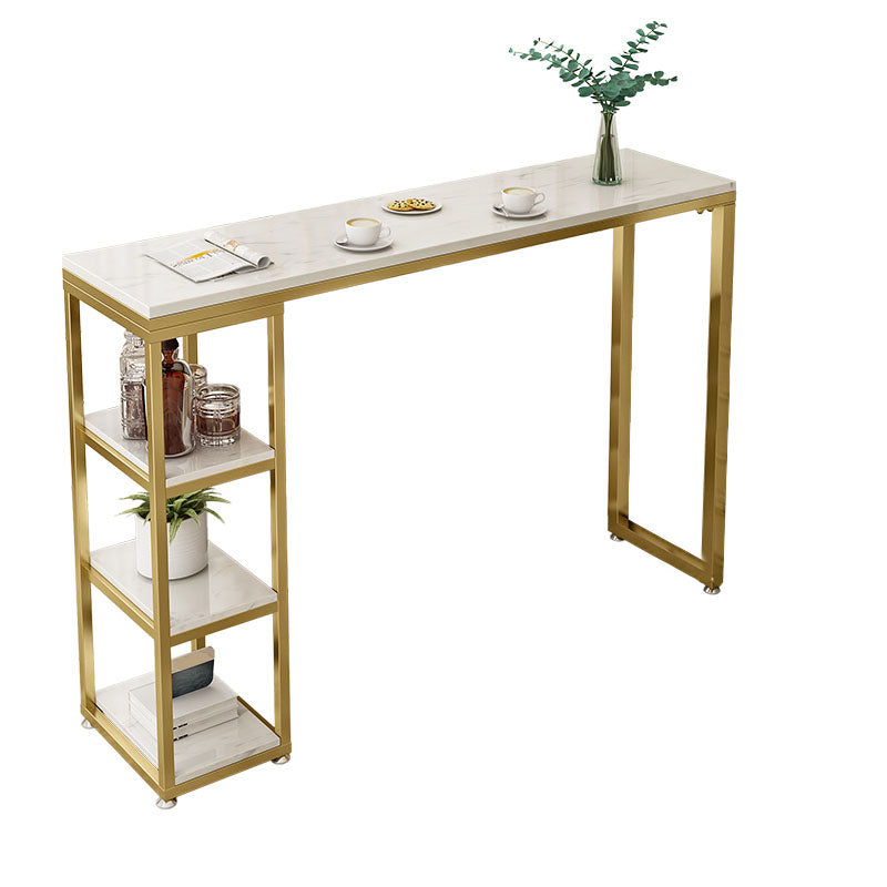 Set da tavolo da pub rettangolare di lusso da 1/3 pezzi Set da tavolo da bistrot con piano in marmo artificiale