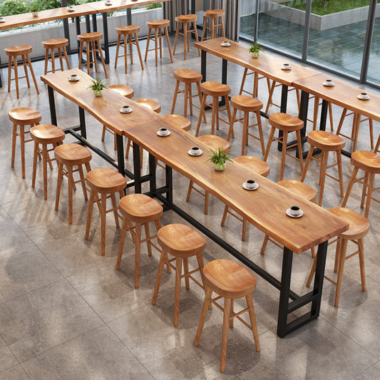 Tavolo da pub a barre di barra da barra moderna bar/tavolo da dinette in legno solido per negozio