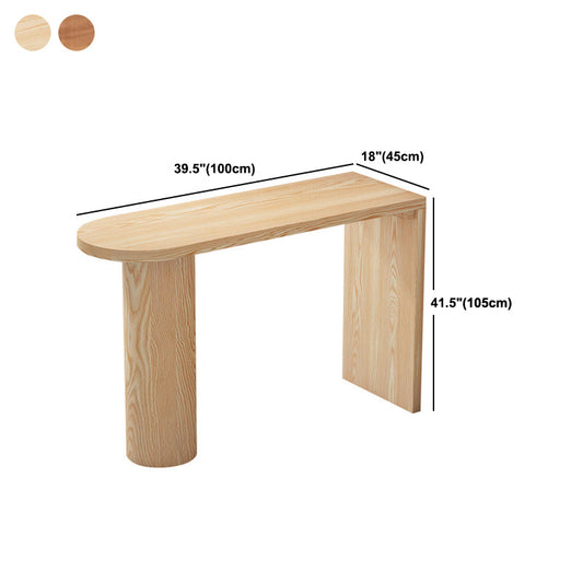 Bar/tavolo da tavolo a doppio piedistallo in legno massiccio interno e tavolo da cocktail