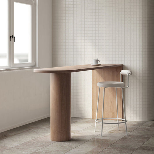 Tavolo da vino in legno massiccio di legno moderno soggiorno doppio piedistallo da bar tavolo