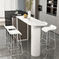 Contemporary Bar Counter Table Stone Bar Counter Table for Home 70.9"L x 19.7"W x 41.3"H White Without Chairs Clearhalo 'Bar Furniture' 'Bar Tables' 'bar_tables' 'furn' 'furn_bar_tables' 'Furniture' 'Kitchen & Dining Furniture' 5848677