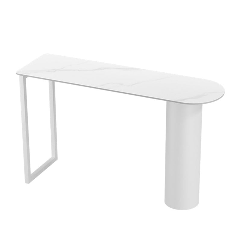 Contemporary Bar Counter Table Stone Bar Counter Table for Home White Without Chairs Clearhalo 'Bar Furniture' 'Bar Tables' 'bar_tables' 'furn' 'furn_bar_tables' 'Furniture' 'Kitchen & Dining Furniture' 5848678