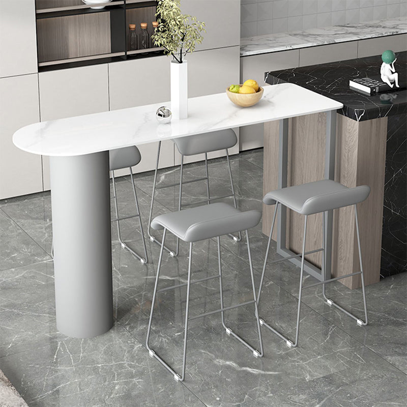 Contemporary Bar Counter Table Stone Bar Counter Table for Home Clearhalo 'Bar Furniture' 'Bar Tables' 'bar_tables' 'furn' 'furn_bar_tables' 'Furniture' 'Kitchen & Dining Furniture' 5848682