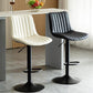 Scandinavian Metal Stool Adjustable Low Back Faux Leather Barstools in Matte Finish Clearhalo 'Bar Furniture' 'Bar Stools' 'bar_stools' 'furn' 'furn_bar_stools' 'Furniture' 'Kitchen & Dining Furniture' 5848751