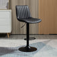 Scandinavian Metal Stool Adjustable Low Back Faux Leather Barstools in Matte Finish Clearhalo 'Bar Furniture' 'Bar Stools' 'bar_stools' 'furn' 'furn_bar_stools' 'Furniture' 'Kitchen & Dining Furniture' 5848757