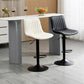Scandinavian Metal Stool Adjustable Low Back Faux Leather Barstools in Matte Finish Clearhalo 'Bar Furniture' 'Bar Stools' 'bar_stools' 'furn' 'furn_bar_stools' 'Furniture' 'Kitchen & Dining Furniture' 5848771