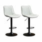 Scandinavian Metal Stool Adjustable Low Back Faux Leather Barstools in Matte Finish Grey 2 Piece Set Bar Stool(31"H) Clearhalo 'Bar Furniture' 'Bar Stools' 'bar_stools' 'furn' 'furn_bar_stools' 'Furniture' 'Kitchen & Dining Furniture' 5848778
