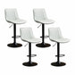 Scandinavian Metal Stool Adjustable Low Back Faux Leather Barstools in Matte Finish Grey 4 Piece Set Bar Stool(31"H) Clearhalo 'Bar Furniture' 'Bar Stools' 'bar_stools' 'furn' 'furn_bar_stools' 'Furniture' 'Kitchen & Dining Furniture' 5848779