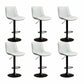 Scandinavian Metal Stool Adjustable Low Back Faux Leather Barstools in Matte Finish Grey 6 Piece Set Bar Stool(31"H) Clearhalo 'Bar Furniture' 'Bar Stools' 'bar_stools' 'furn' 'furn_bar_stools' 'Furniture' 'Kitchen & Dining Furniture' 5848780