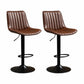 Scandinavian Metal Stool Adjustable Low Back Faux Leather Barstools in Matte Finish Red Brown 2 Piece Set Bar Stool(31"H) Clearhalo 'Bar Furniture' 'Bar Stools' 'bar_stools' 'furn' 'furn_bar_stools' 'Furniture' 'Kitchen & Dining Furniture' 5848783
