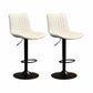 Scandinavian Metal Stool Adjustable Low Back Faux Leather Barstools in Matte Finish White 2 Piece Set Bar Stool(31"H) Clearhalo 'Bar Furniture' 'Bar Stools' 'bar_stools' 'furn' 'furn_bar_stools' 'Furniture' 'Kitchen & Dining Furniture' 5848788