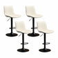 Scandinavian Metal Stool Adjustable Low Back Faux Leather Barstools in Matte Finish White 4 Piece Set Bar Stool(31"H) Clearhalo 'Bar Furniture' 'Bar Stools' 'bar_stools' 'furn' 'furn_bar_stools' 'Furniture' 'Kitchen & Dining Furniture' 5848789