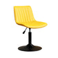 Scandinavian Metal Stool Adjustable Low Back Faux Leather Barstools in Matte Finish Yellow 1 Piece Short Stool(22"H) Clearhalo 'Bar Furniture' 'Bar Stools' 'bar_stools' 'furn' 'furn_bar_stools' 'Furniture' 'Kitchen & Dining Furniture' 5848792