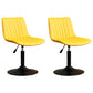 Scandinavian Metal Stool Adjustable Low Back Faux Leather Barstools in Matte Finish Yellow 2 Piece Set Short Stool(22"H) Clearhalo 'Bar Furniture' 'Bar Stools' 'bar_stools' 'furn' 'furn_bar_stools' 'Furniture' 'Kitchen & Dining Furniture' 5848793
