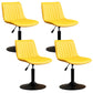 Scandinavian Metal Stool Adjustable Low Back Faux Leather Barstools in Matte Finish Yellow 4 Piece Set Short Stool(22"H) Clearhalo 'Bar Furniture' 'Bar Stools' 'bar_stools' 'furn' 'furn_bar_stools' 'Furniture' 'Kitchen & Dining Furniture' 5848794