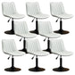 Scandinavian Metal Stool Adjustable Low Back Faux Leather Barstools in Matte Finish Grey 8 Piece Set Short Stool(22"H) Clearhalo 'Bar Furniture' 'Bar Stools' 'bar_stools' 'furn' 'furn_bar_stools' 'Furniture' 'Kitchen & Dining Furniture' 5848811