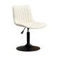 Scandinavian Metal Stool Adjustable Low Back Faux Leather Barstools in Matte Finish White 1 Piece Short Stool(22"H) Clearhalo 'Bar Furniture' 'Bar Stools' 'bar_stools' 'furn' 'furn_bar_stools' 'Furniture' 'Kitchen & Dining Furniture' 5848817