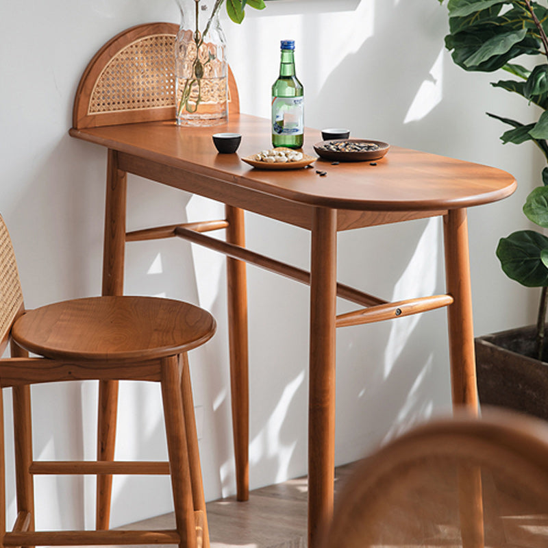 Ensemble de Table de Pub en bois moderne 1/2 pièces, Table de comptoir fixe pour salle à manger