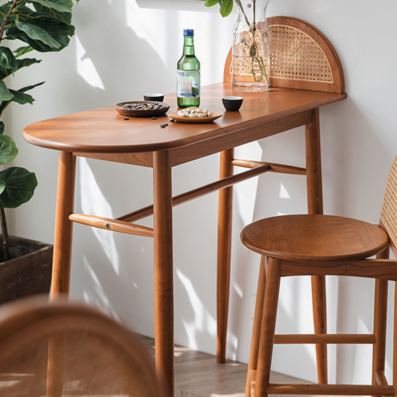 Ensemble de Table de Pub en bois moderne 1/2 pièces, Table de comptoir fixe pour salle à manger