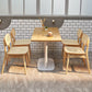 Tavolo da pranzo moderno per caffetteria set 1/4/5 pezzi dinette in legno massiccio in naturale
