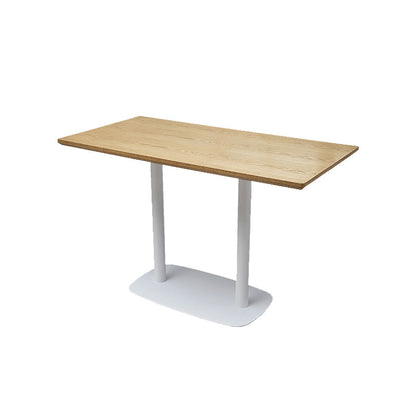 Tavolo da pranzo moderno per caffetteria set 1/4/5 pezzi dinette in legno massiccio in naturale