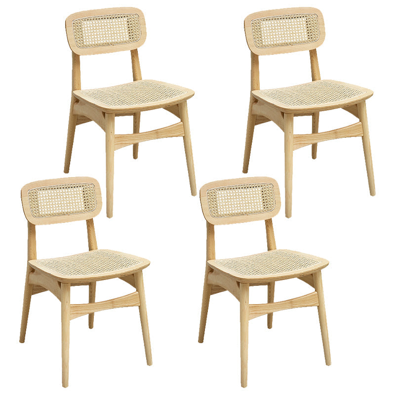 Tavolo da pranzo moderno per caffetteria set 1/4/5 pezzi dinette in legno massiccio in naturale