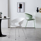 Contemporary Metal Legs Dining Chairs Plastic Open Back Dining Side Chair