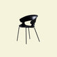 Contemporary Metal Legs Dining Chairs Plastic Open Back Dining Side Chair