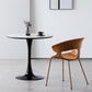 Contemporary Metal Legs Dining Chairs Plastic Open Back Dining Side Chair