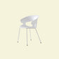 Contemporary Metal Legs Dining Chairs Plastic Open Back Dining Side Chair