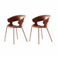 Contemporary Metal Legs Dining Chairs Plastic Open Back Dining Side Chair