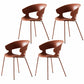 Contemporary Metal Legs Dining Chairs Plastic Open Back Dining Side Chair