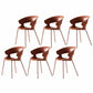 Contemporary Metal Legs Dining Chairs Plastic Open Back Dining Side Chair